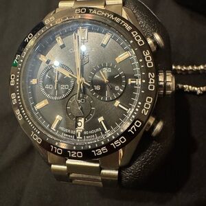 Tag Heuer Carrera Chronograph 44mm Stainless Black Face